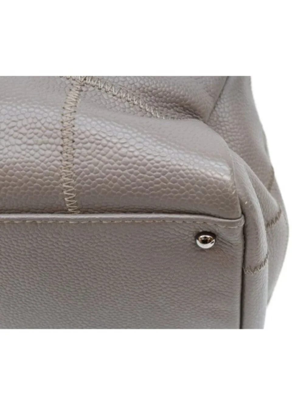 Chanel Gray Caviar Leather Chocolate Bar Mini Boston